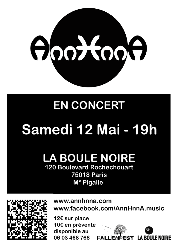 AnnHnnA en concert le 12 mai 2012 - LA BOULE NOIRE AnnHnnA en concert le 12 mai 2012 - LA BOULE NOIRE